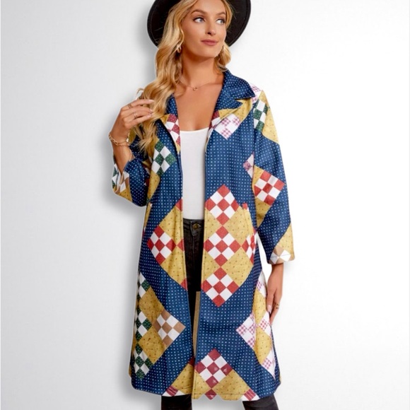 Boho Patchwork Coat Sz. Medium - Picture 1 of 8